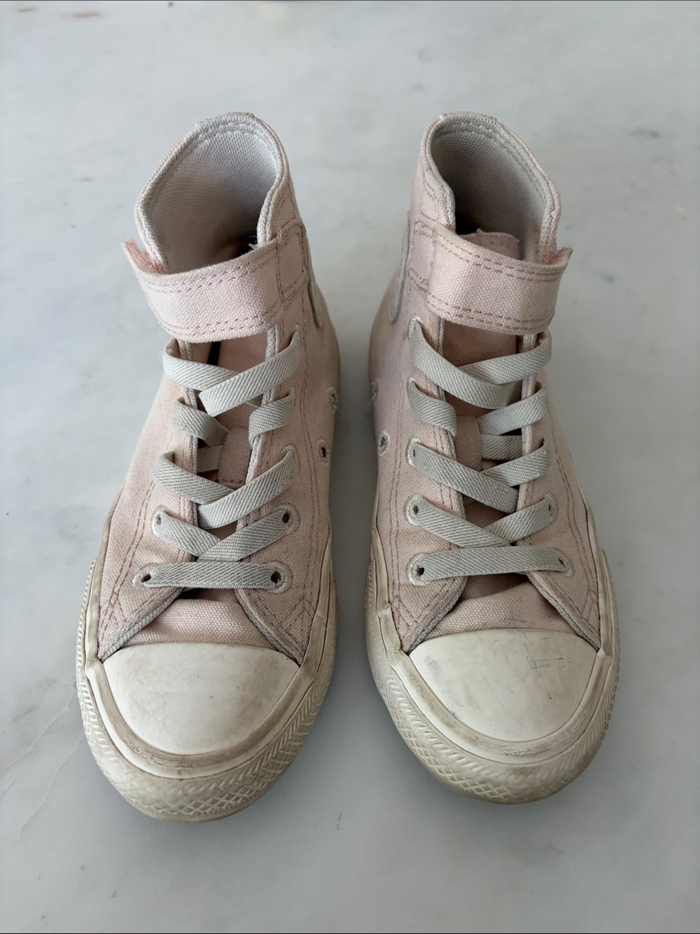 Converse High-Top Canvas Sneakers in Light Pink
